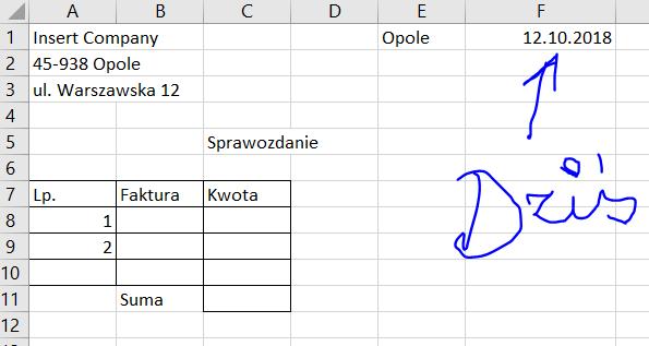 Uzupełnij procedurę następującym kodem: Zamknij plik i przetestuj makro. ZADANIE 6.