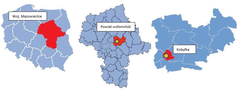 DZIAŁ I. Informacje ogólne 1. Ogólna charakterystyka Miasta Miasto Kobyłka położone jest w województwie mazowieckim w powiecie wołomińskim.