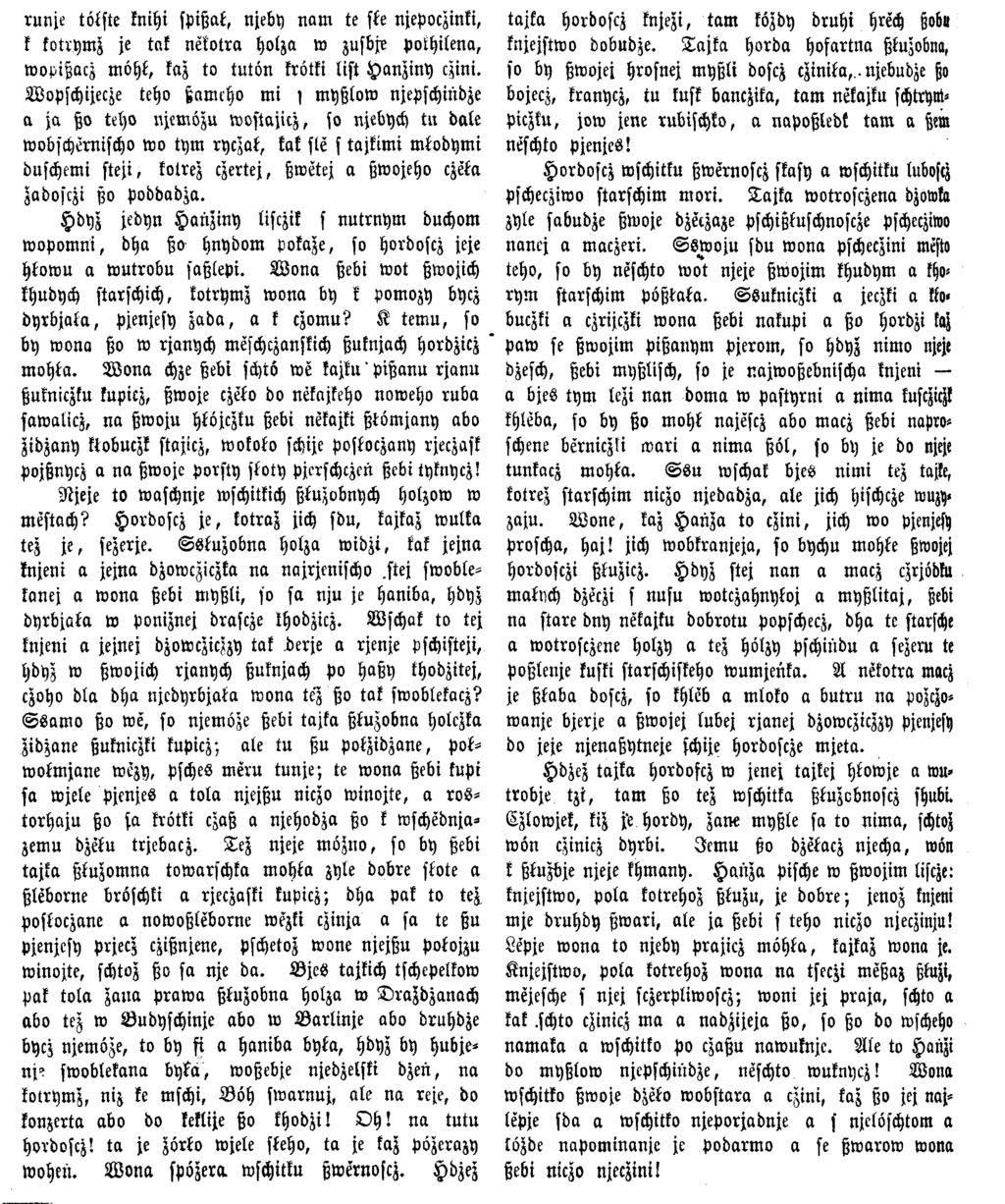 ru n je totste knihi spißat, njeby n a m te ste njepoczinki, k kotrymz je tak nekotra holza to zusbje polhilena, wopißacz m öht, kaz to tu tö n krötki list H anziny czini.