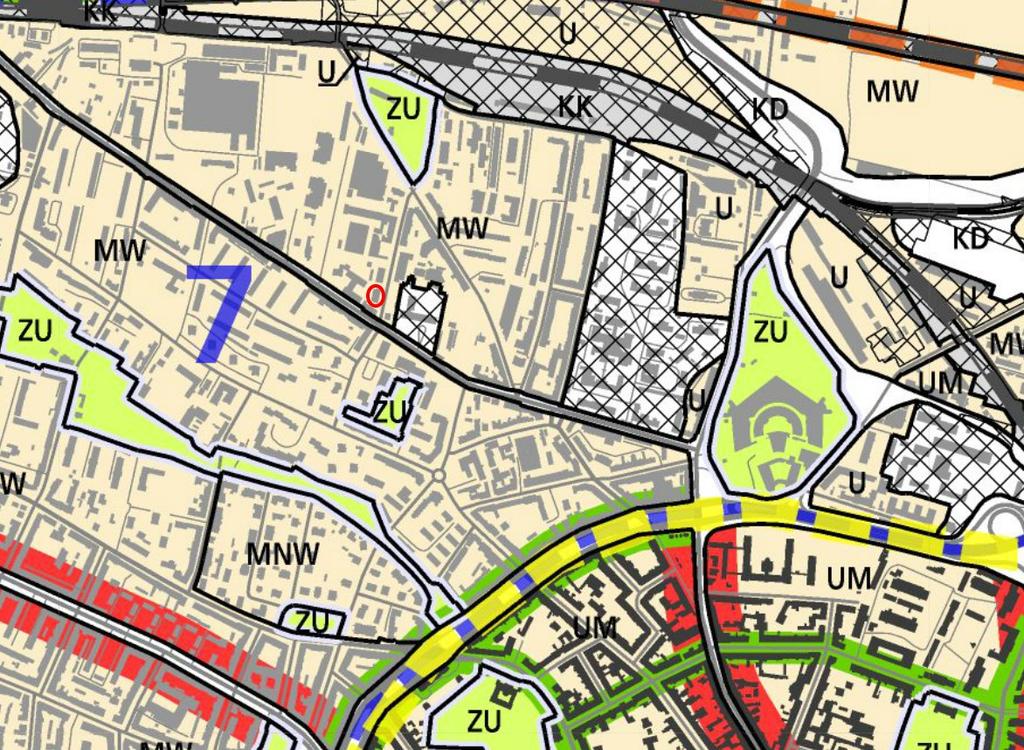 Zgodnie ze Studium uwarunkowań i kierunków zagospodarowania przestrzennego Miasta Krakowa - dokument ujednolicony (Uchwała Nr XII/87/03 z dnia 16 kwietnia 2003 r.