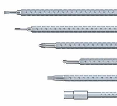 SYSTEM 4 Wkrętak z trzonami wymiennymi Wszechstronny, uniwersalny system precyzyjnych trzonów wymiennych do precyzyjnych czynności wkręcania.