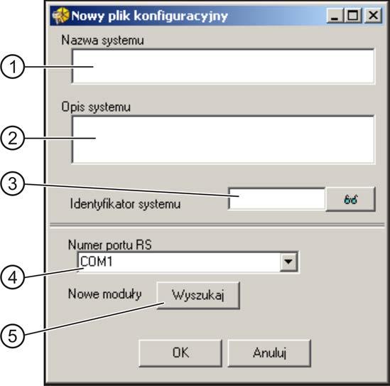 4 wybór portu komputera, za pośrednictwem którego odbywać się będzie komunikacja z modułem / modułami.