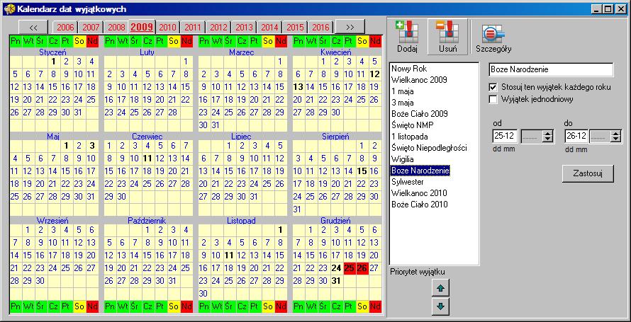 46 SATEL ACCO 7.6.2 Tworzenie wyjątków 1. Kliknąć wskaźnikiem myszki na przycisk oznaczony WYJĄTKI dostępną w oknie HARMONOGRAMY DOSTĘPU UŻYTKOWNIKÓW (patrz: rys. 31).