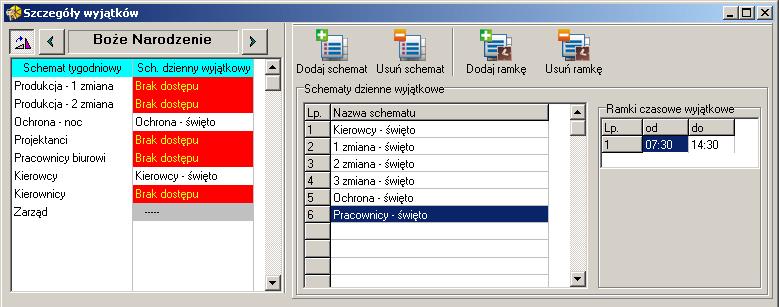 ACCO SATEL 47 7.7 Raporty obecności Rys. 33. Okno SZCZEGÓŁY WYJĄTKÓW. Program ACCO-SOFT-LT umożliwia wygenerowanie raportu obecności.