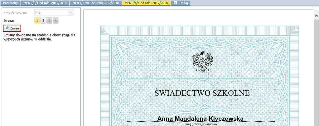 UONET+. Jak przygotować i wydrukować arkusze ocen i świadectwa? 19/19 3.