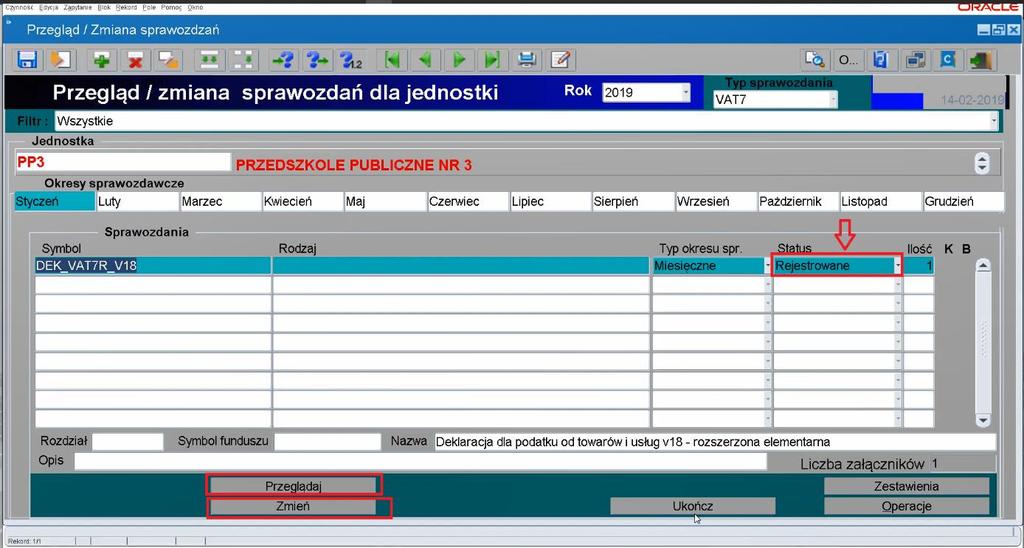 Przycisk Przeglądaj służy do oglądania, bez możliwości wprowadzania zmian