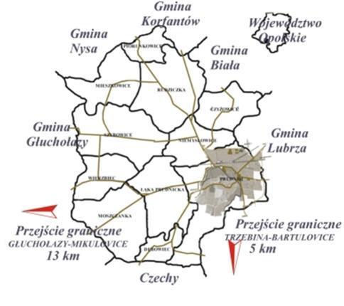 IV.2. Charakterystyka stanu istniejącego Gmina Prudnik znajduje się w południowej części województwa opolskiego, u podnóża Gór Opawskich stanowiących niewielkie pasmo Sudetów Wschodnich.