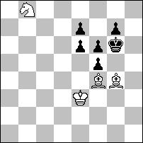 honorowe nr 36 Emanuel NAVON Cztery fazy z białymi roszadami, ale z nieuporządkowanymi powtórkami posunięć. 1.Kd3 0-0-0+ 2.Ke2 Wd2# 1.