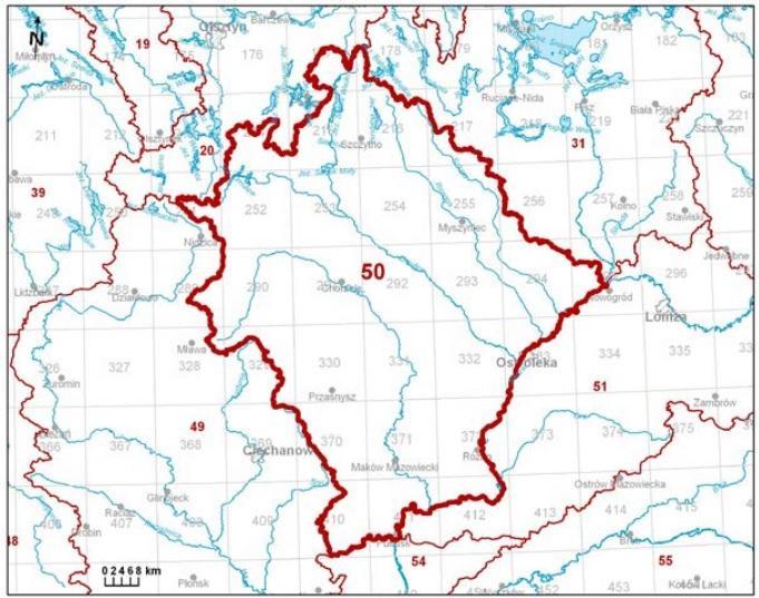 5.4.3. Stan wyjściowy - wody podziemne Gmina Olszewo-Borki położona jest w obrębie dwóch jednolitych części wód podziemnych: nr 50 (PLGW200050) oraz nr 51 (PLGW2000051). Rysunek 17.