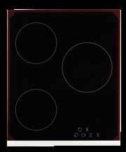 PŁYTA WITROCERAMICZNA DO ZABUDOWY MPM-45-VCB-21 BUILT-IN VITROCERAMIC HOB 3 pola grzejne/3 heating zones timer elektroniczny/electronic timer poziom mocy od 1 do 9/power level 1 9 zabezpieczenie
