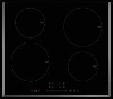 PŁYTA INDUKCYJNA DO ZABUDOWY MPM--IM-05 BUILT-IN INDUCTION HOB PŁYTA GAZOWA DO ZABUDOWY MPM--GM-01 BUILT-IN GAS HOB 4 pola grzejne/4 heating zones funkcja Booster do szybkiego grzania /booster for