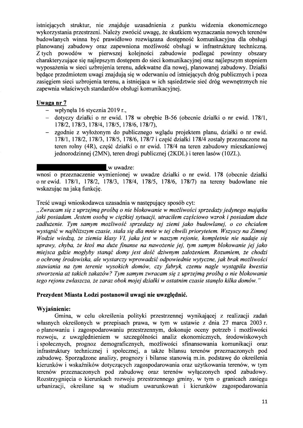 istniejl}cych struktur, nie znajduje uzasadnienia z punktu widzenia ekonomicznego wykorzystania przestrzeni.
