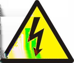 4. Znaki ostrzegawcze. NIEBEZPIECZEŃSTWO WYSOKIE NAPIĘCIE Skrzynka elektryczna urządzenia jest pod wysokim napięciem.