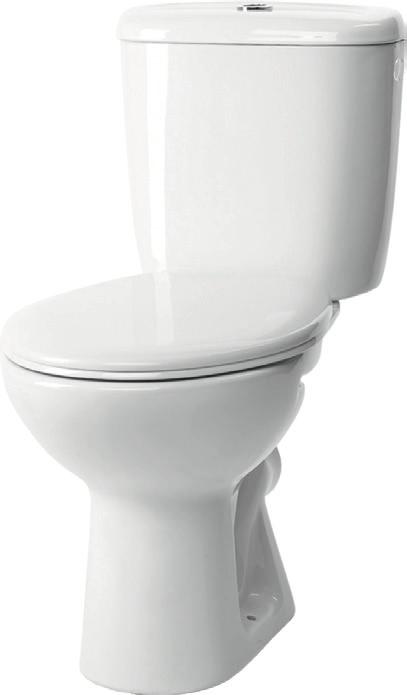 MADALENA Ø Ceramika 6 KOMPAKT WC ODPŁYW POZIOMY szt / A349591000 Zestaw WC - miska WC do kompaktu, o/poziomy, zbiornik 3/6 L, dopływ wody z boku, deska WC