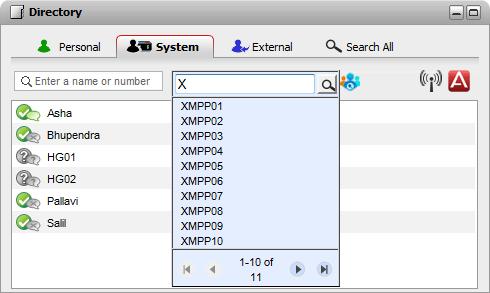 Katalogi: Przeszukiwanie katalogów 64 Wyswietlanie czlonków grupy przechwytujacej Katalog systemowy zawiera grupy przechwytujace skonfigurowane w systemie telefonii (z wyjatkiem tych, które zostaly