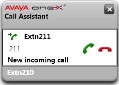 126 Komunikaty one-x Call Assistant Podczas nawiazywania i odbierania polaczen one-x Call Assistant wyswietla postep polaczenia W systemie wyswietlana jest nazwa lub tylko numer rozmówcy Polaczenie