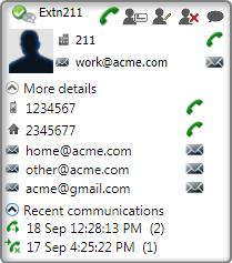 Wtyczka Microsoft Outlook: Katalogi 1392 Ikony katalogów Katalogi sa oznaczane szerokim zakresem ikon Obejmuje to ikony róznych dzialan, które mozesz wykonac, gdy wskazesz kontakt kursorem myszy