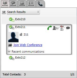 Wtyczka Microsoft Outlook: Katalogi 1393 Przeszukiwanie katalogów Aby wyszukac kontakt w katalogu: 1 W polu tekstowym wpisz nazwe lub numer kontaktu 2 Kliknij ikone wyszukiwania System wyswietli