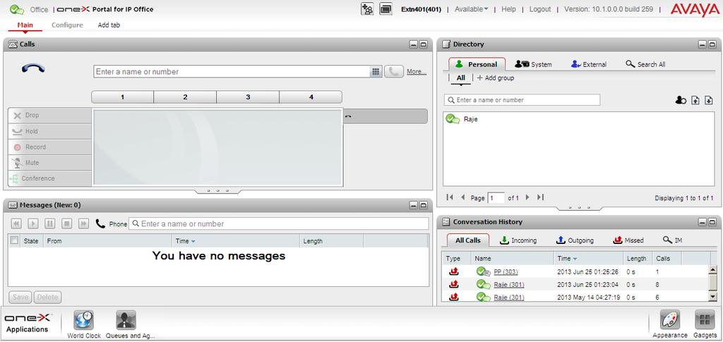 one-x Portal: 1 one-x Portal one-x Portal is an application that runs on a web server connected to the IP Office telephone system Using a web browser, you can access the one-x Portal and use it to