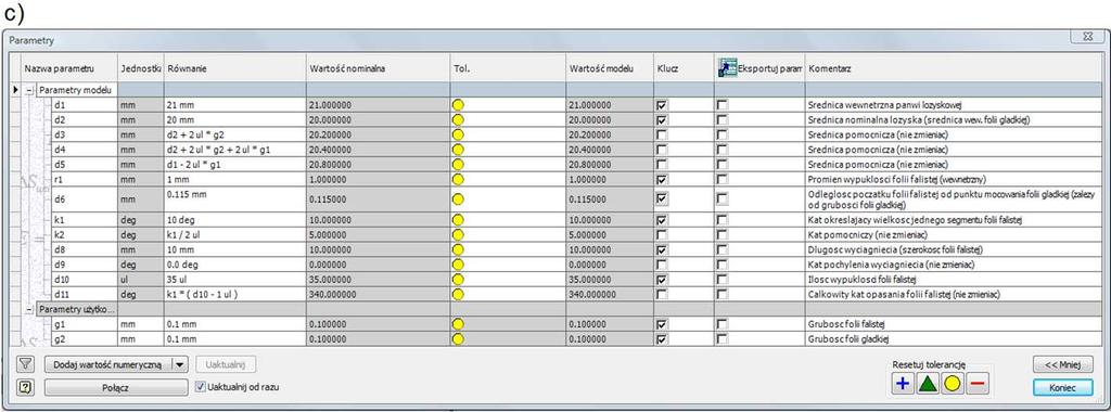 dla modelu CAD).