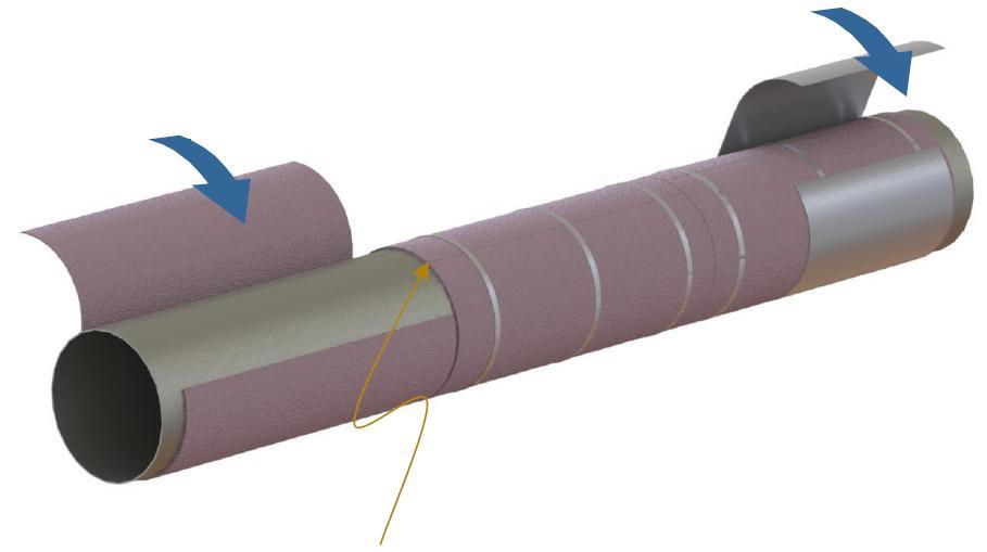 Sposób montażu na rurach Zabezpieczenie przed mechanicznym uszkodzeniem i warunkami atmosferycznymi