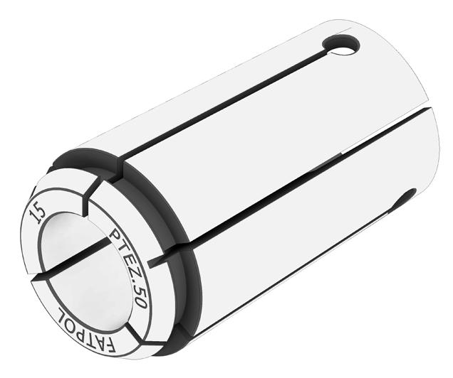 Tulejki zaciskowe -RF z uszczelniaczami -RF Collets for tools with cylindrical shanks with seals 0 Tulejki zaciskowe -JET z otworami do podawania chłodzenia uszczelniane -JET Collets for tools with