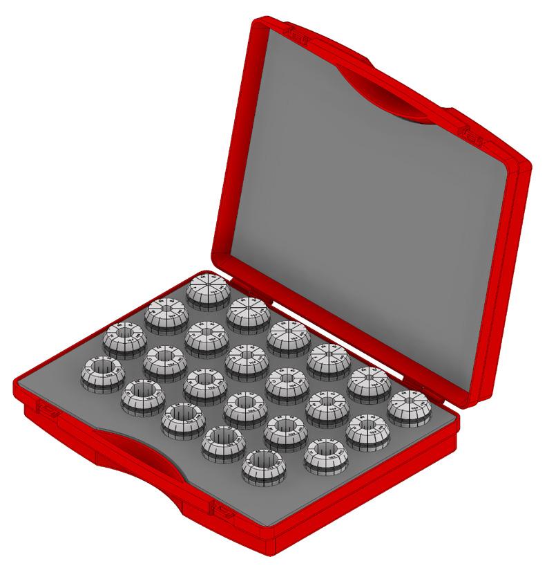 Komplety tulejek collets set Spannzangen Set Наборы цанг ST / HP QUAITY SET ST - STANDARD / STANDARD / STANDARD / СТАНДАРТ rys.: 0SET.ST. e Średnice w zestawie Diameters in the set Ilość Quantity (szt / pcs) SET.
