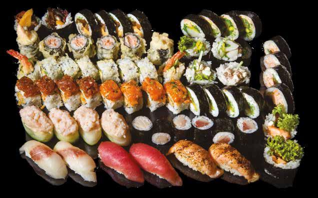 california ebi ten x2, california yasai tempura sake tatar, california yasai tempura