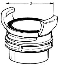 SYSTEM GUILLEMIN d 50 69 GUR 65 84 z pierścieniem obrotowym 80 103 GU 100 123 bez pierścienia Charakterystyka Dostępne elementy Norma EN 14420-8 / NF E 29572 - złącza symetryczne GUILLEMIN Ciśnienie