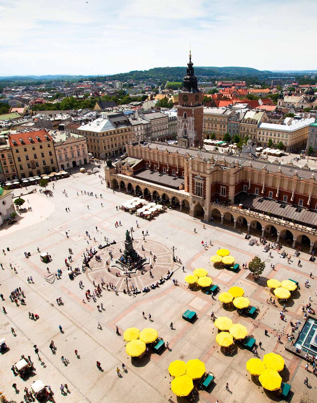 KRAKÓW Ulica Rynek Najbardziej reprezentatywne miejsce Krakowa, Rynek, zdominowany jest przez najemców gastronomicznych lokale te stanowią 53% składu najemców.