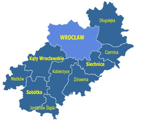 A4 w centralnej części gminy.
