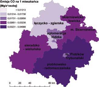mieszkańca [Mg/a* osobę] < 0,01313 0,01314 0,01730 0,01731 0,02650 0,02651 0,03230 0,03231 0,04988 Roczne obciążenie emisją