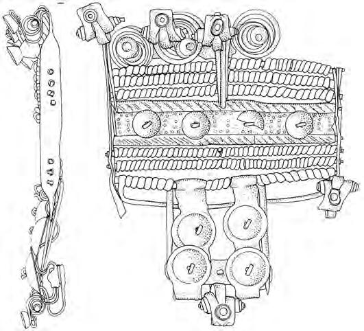 76 Kruta: Considérations sur la signification et l origine de la fibule-pectoral Fig. 4. Fibule en bronze du site de Sanzeno (Val di Non, Trentin Haut-Adige, Italie) ; V e siècle avant J.-C. ; long.