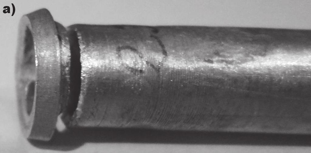 Początkowo założono długość zakładki 2 mm, spodziewając się dużo mniejszej wytrzymałości na ścinanie badanych złączy, od podanej przez jednego z producentów lutów (ok. 110 MPa [10]).
