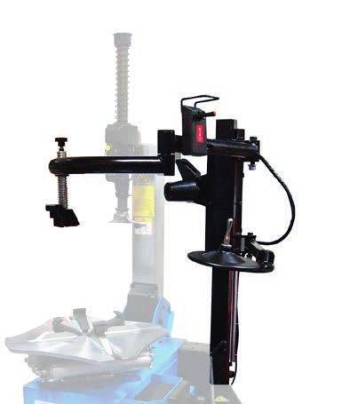 Machine is equipped with pneumatically operated and blocked main arm, which enables rapid and secure tyres exchange.