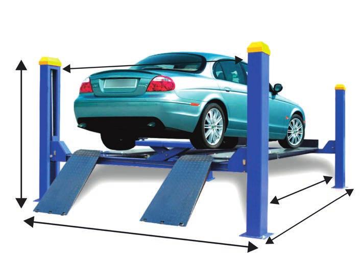 Podnośniki / Car lifts Podnośnik czterokolumnowy QJY 5.0-B Four post lift QJY 5.