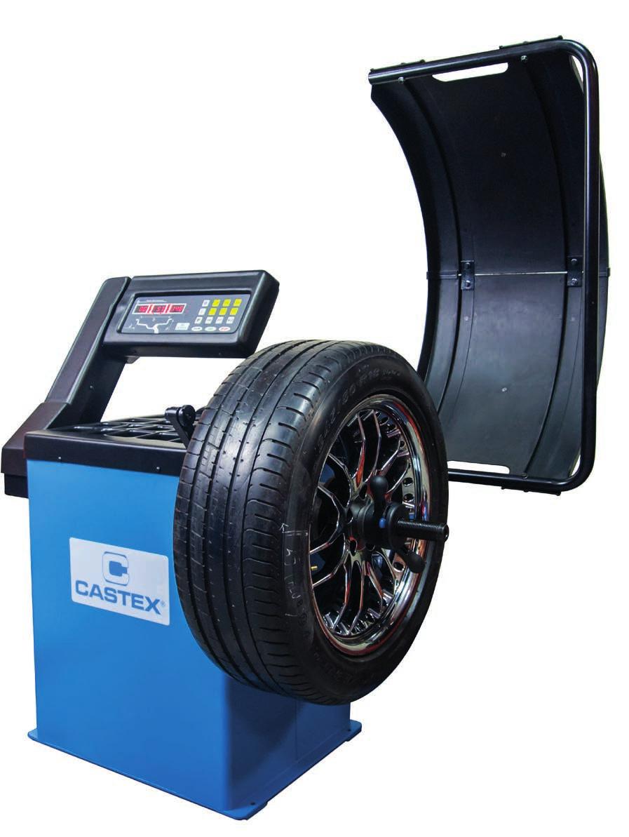 Wyważarki / Wheel Balancers Automatyczna wyważarka CASB99A Automatic wheel balancer CASB99A Cechy wyważarki Wyważarka CASB99A to uniwersalne urządzenie przeznaczone do wyważania kół samochodów
