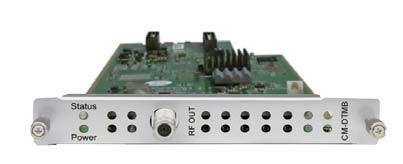Moduł modulacji DTMB Moduł modulacji QAMB DTMB QAMB 4/8 częstotliwości przez 1RF port (złącza typu żeńskie) 75 Ohm 4/8