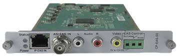 . Dla wejścia cyfrowego EAS SCTE-18 10/100M Ethernet CBR 5.00 8.000Kbps MPEG-1 Poziom II, AAC-LC/HE, AC3 2 kanały poprzez 2 złącza SDI lub CVBS przez złącze.