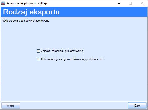 Oczywiście chcąc przenieść dokumenty zaznaczamy drugą opcję.