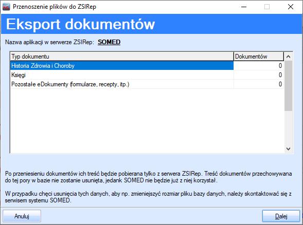 dokumenty generowane od tej pory składował w repozytorium ZSIRep.