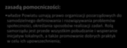 Przy podejmowaniu współpracy z organizacjami pozarządowymi i innymi podmiotami prowadzącymi działalność pożytku publicznego Powiat