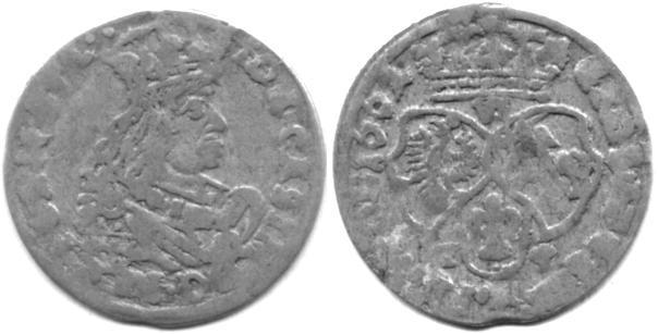 15 umieścił pod numerem 1629 i nadając im rzadkość R nie wyróżnił żadnych odmian. Ryc.93. Szóstak koronny B61 B T-T odmiany 1b1 (SVE.. b.o.). Odmiana nienotowana. Zbiór prywatny. Ryc.94.