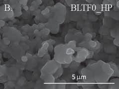 ceramic samples HP: BLTF0 (A.), BLTF1 (B.), BLTF2 (C.