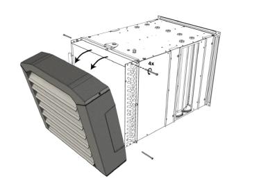 5.5. INSTALLATION OF SUPPLIED AIR TEMPERATURE SENSOR T3 5.5. INSTALLATIE VAN DE TEMPERATUURSENSOR T3 VOOR VERWARMDE LUCHTTOEVOE 5.5. MONTAŻ CZUJKI POWIETRZA NAWIEWANEGO T3 5.5. УСТАНОВКА ДАТЧИКА НАГНЕТАЕМОГО ВОЗДУХА Т3 T3 T3 5.