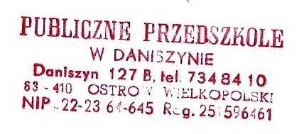 PROCEDURA POSTĘPOWANIA REKRUTACYJNEGO DO PUBLICZNEGO PRZEDSZKOLA W DANISZYNIE NA ROK SZKOLNY 2016/20176 Podstawa prawna: 1. Ustawa z dnia 7 września 1991 r. o systemie oświaty ( Dz. U. z 2004 r.