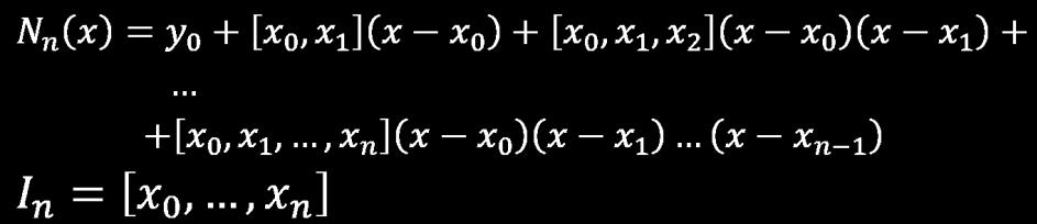 Interpolacja Newtona Wzór interpolacyjny
