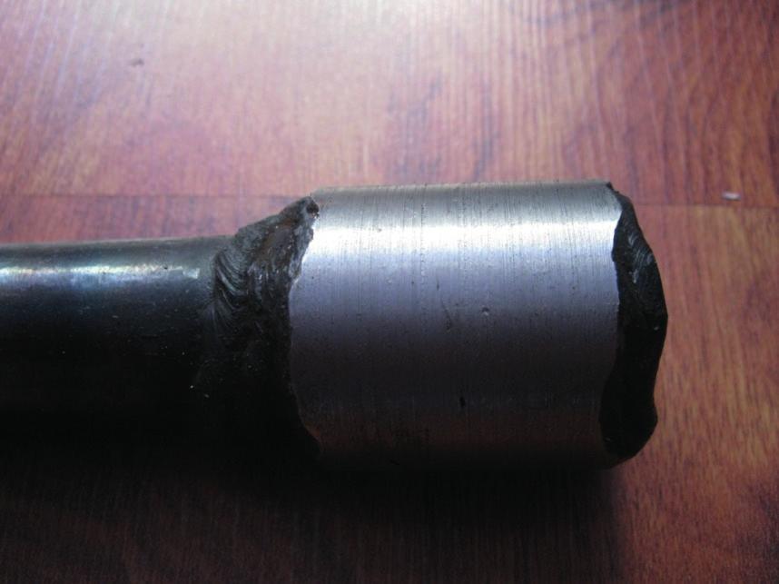 After welding process shaft was precisely grinded (fig. 2).