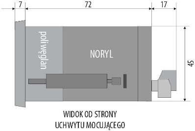 Wyświetlacz 7-segmentowy LED (z regulacją jasności) czerwony, 4 cyfry 9 mm (AR601), 10 mm (AR621, AR661), 20 mm (AR651) Sygnalizacja - aktywności przekaźnika dioda LED, czerwona Zasilanie (Uzas) -