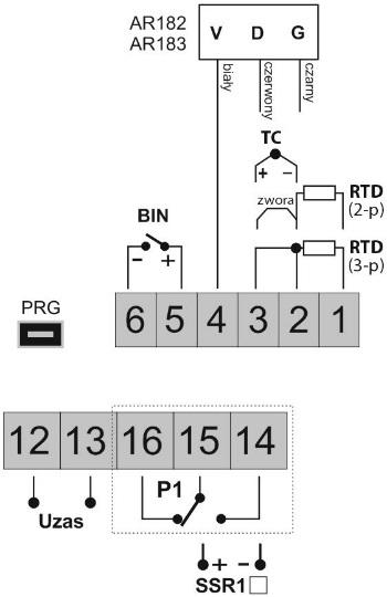 a.2) AR651- opis zacisków Tabela 7 a.3) AR621- opis zacisków Tabela 7 a.4) AR661 opis zacisków Tabela 7 8. WAŻNE UWAGI EKSPLOATACYJNE stosowanie układów gaszących!